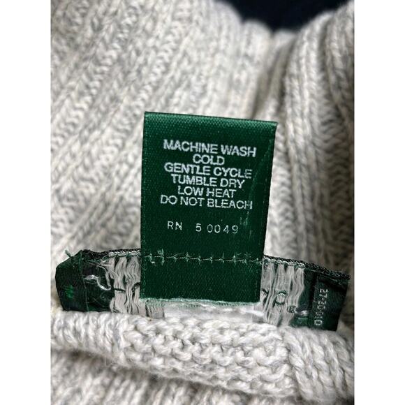 VTG Hunt Club Turtleneck Sweater Womens Size 18W Gray Beige Chunky Cable Knit - Picture 4 of 6